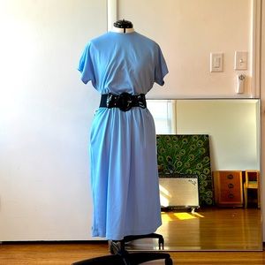 Vintage Blue Polyester Dress